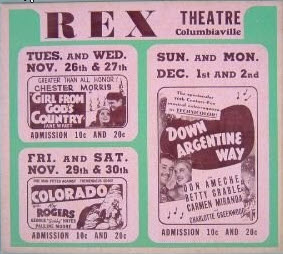 Rex Theatre - Old Flyer From 1940 Or So (newer photo)